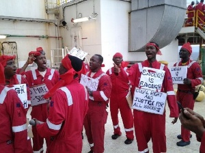 Some aggrieved workers on demonstration