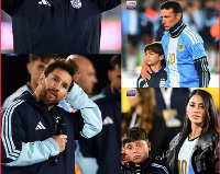 Argentina coach Lionel Scolani and Messi's family were in attendance for the farewell game