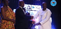 Mr. Seddy Kutortse (L) receiving his award