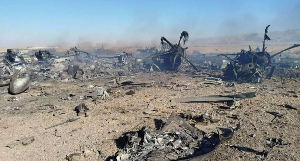 Parts of an aircraft, which Iran claims was destroyed in the US rescue mission, were shown on TV