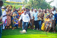 Vice President Dr Mahamudu Bawumia performing the kick off ceremony