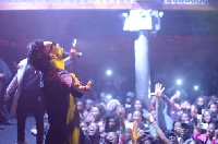 Bisa Kdei on stage in New York