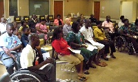 Members of the Ghana Federation of the Disabled in a meeting