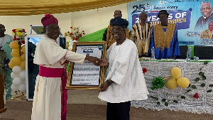 Speaker of Parliament Alban Bagbin [R]