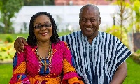 Former President John Dramani Mahama with wife Lordina Mahama