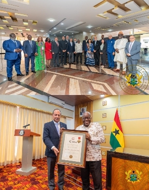 President Akufo-Addo received the FICAC Gold Star award for his contribution to growth