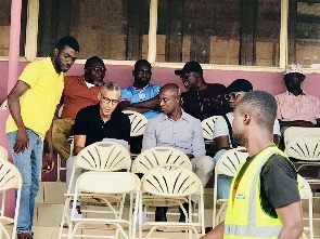 Chris Hughton spotted at the Sunyani Coronation Cup