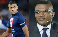 L-R Kylian Mbappe and Marcel Desailly