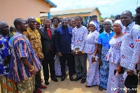 Vice President Dr Mahamudu Bawumia in a photo with some members of the church