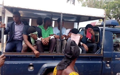 The suspects burst into tears after the court announced the adjournment and remanded them