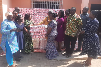 Government has presented sanitary pads to public schools in Ledzokuku Municipality