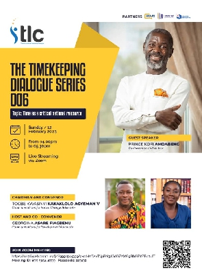 Capt (rtd) Prince Kofi Amoabeng is next guest speaker on the Time Keeping Dialogue Series