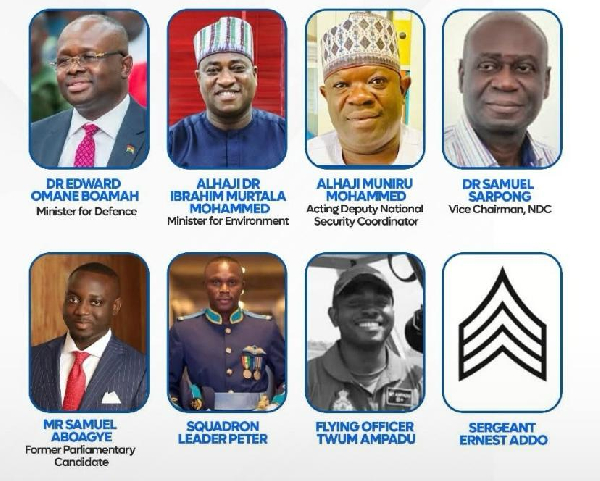 Ghanaians mourn Omane Boamah, Murtala and others who died in a tragic helicopter crash