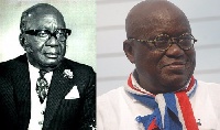 Edward Akufo-Addo (L) is the father of Nana Akufo-Addo (R)