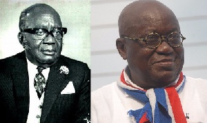 Edward Akufo-Addo (L) is the father of Nana Akufo-Addo (R)