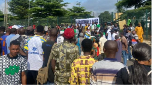 Some of di protesters fir Nigeria