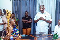 Metro Mass Transit Limited boss Kale Cezar (standing), addressing the paramount chief