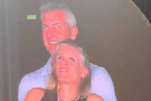 The CEO (Male) of US tech company and Chief People Officer(Female) at a Coldplay concert