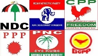 Logo of some major and minor political parties in Ghana