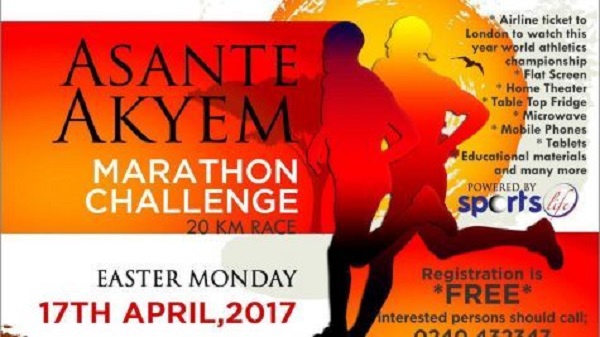 The maiden edition of the Asante Akyem Agogo Marathon