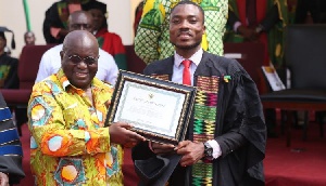 Akufo-Addo congratulated the school for the launch of Ghana's first satellite into space