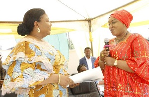 First Lady Rebecca Akufo-Addo with Oley Dibaba-Wadda