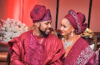 Banky W with his wife, Adesua