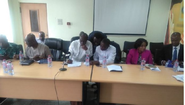 Finance Minister, Ken Ofori-Atta with Other Deputies and the President of GUTA, Dr. Joseph Obeng