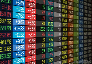 File photo of a stock board