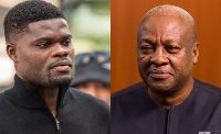 Footballer Thomas Partey and President John Dramani Mahama