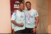 Deceased fitness trainer Romeo Ricky Roy and Dr Prince Pambo (R)