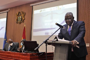 Kwasi Anin-Yeboah, Chief Justice speaking at the event