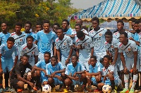 Black Stars forward,  Samuel Tetteh with his youth team