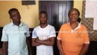 The 25-year-old taxi driver (middle) and the two alleged NADMO officers