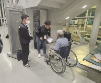The octogenarian confined in a wheelchair was questioned by Korean police
