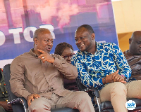 President John Mahama with Edmond Kombat, Managing Director of TOR