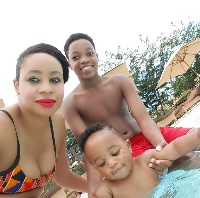 Pokello with  Nathan and Tristan