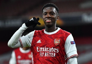 Arsenal striker Eddie Nketiah