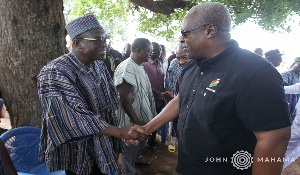 Former President Mahama mourns with Bagbin's family