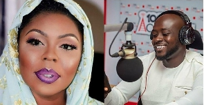 Afia Schwarzenegger and Nana Romeo in a photo collage