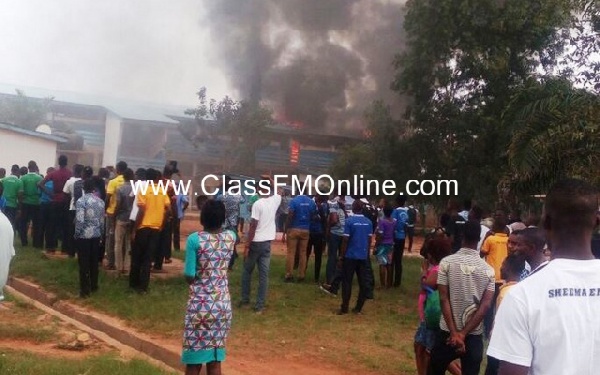 Fire has destroyed one of the dormitories of the Akatsi College of Education