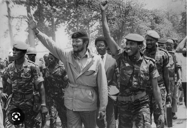 Later former president, Flight Lt. Jerry John Rawlings