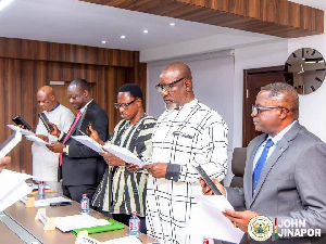 Ben Nunoo Mensah (extreme right) is a former President of Ghana Olympic Committee