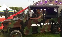 The locally made mini Jeep is to provide easy means of transportation within the barracks