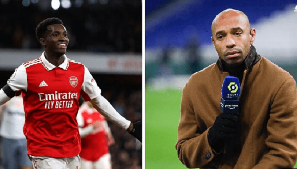 A photo of Eddie Nketiah and Thierry Henry