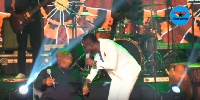 Nana Tuffuor and Okyeame Kwame at the MTN Music Festival