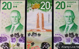 Dollar bill with portrait off King Charles