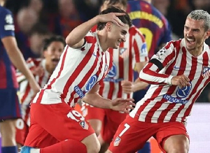 Atletico Madrid defeated Barcelona in the first leg of the Champions League quarter-final stage