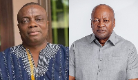 Pollster Mussa Dankwah (L) believes there are enemies working against President Mahama (R)