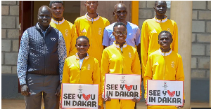 Yiech Pur Biel (left) is leading the first ever refugee team at the Youth Olympics